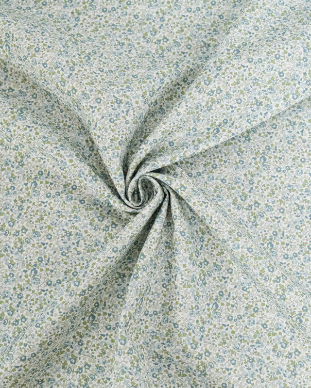 Coton Fleurs Bleu