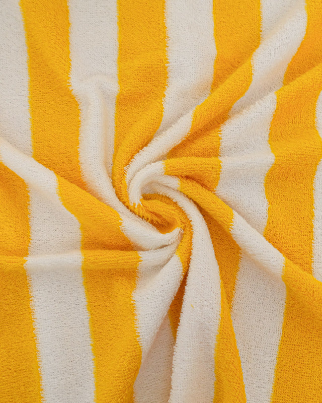 Éponge Larges Rayures Jaune et Ecru