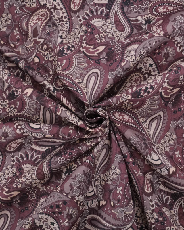 Coton Paisley Prune
